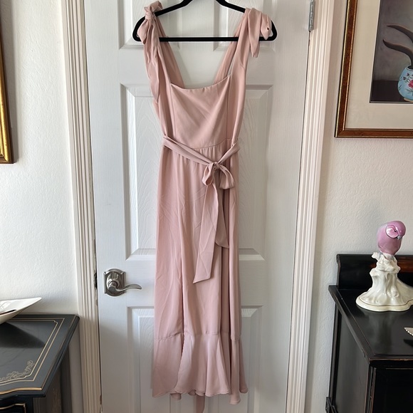 Show Me Your Mumu Claire Midi Dress Dusty Blush M - Picture 6 of 14